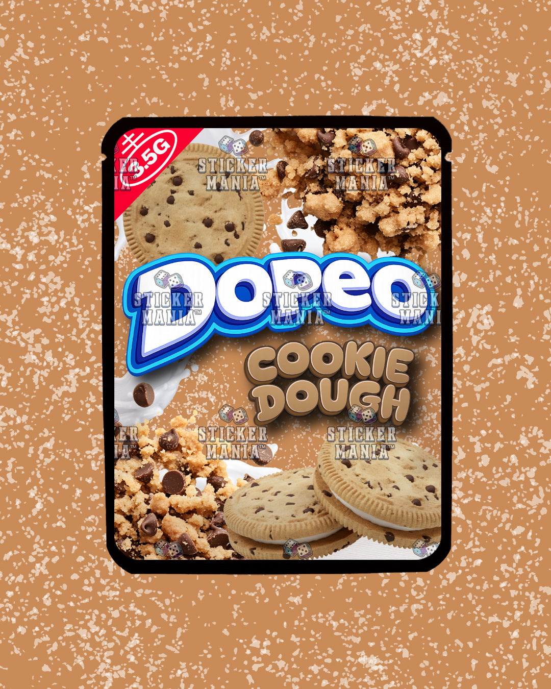 Dopeo Cookie Dough | Pre-Made Sticker Bag | 3.5g