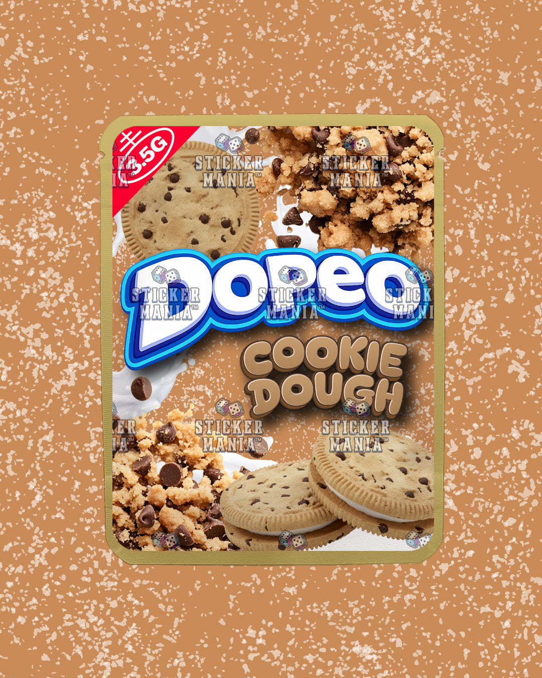Dopeo Cookie Dough | Pre-Made Sticker Bag | 3.5g