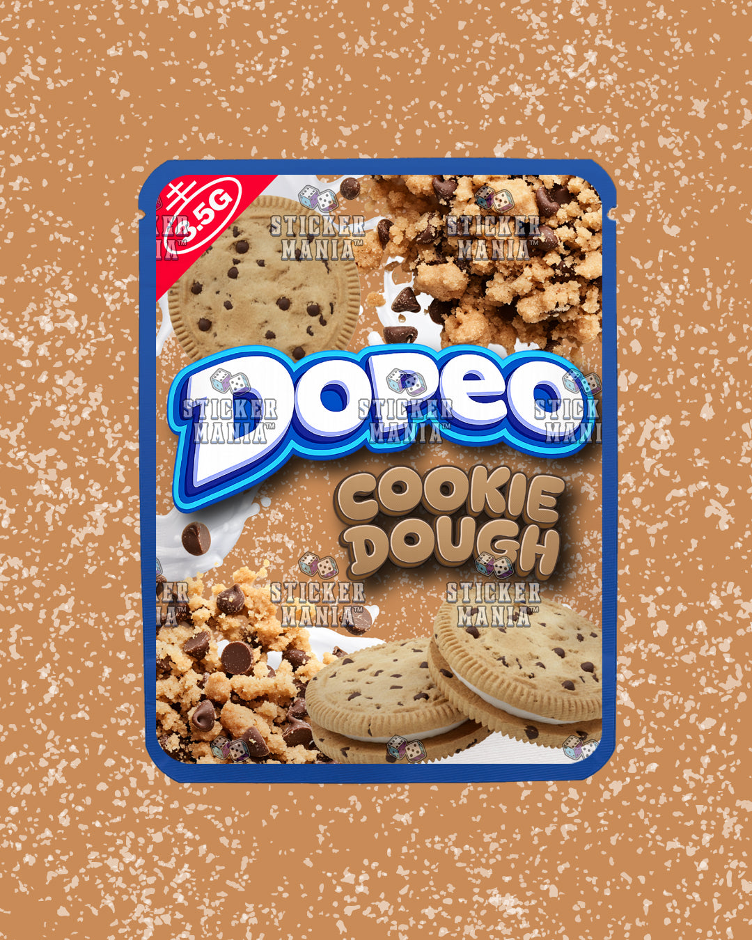 Dopeo Cookie Dough | Pre-Made Sticker Bag | 3.5g