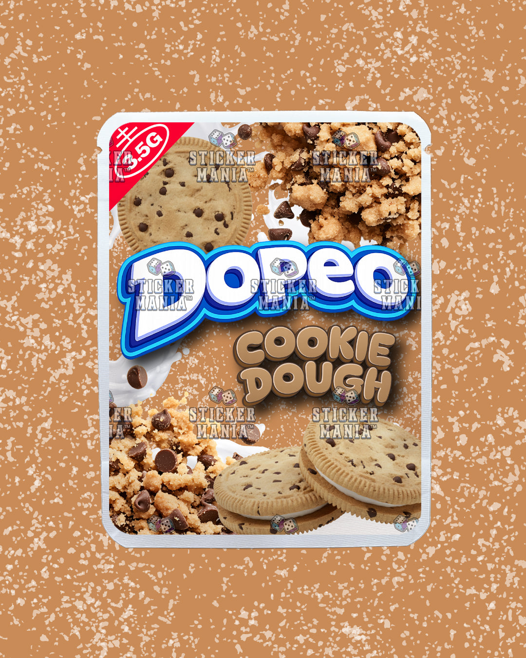 Dopeo Cookie Dough | Pre-Made Sticker Bag | 3.5g