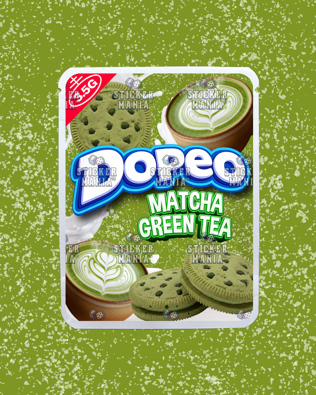 Dopeo Matcha Green Tea | Pre-Made Sticker Bag | 3.5g