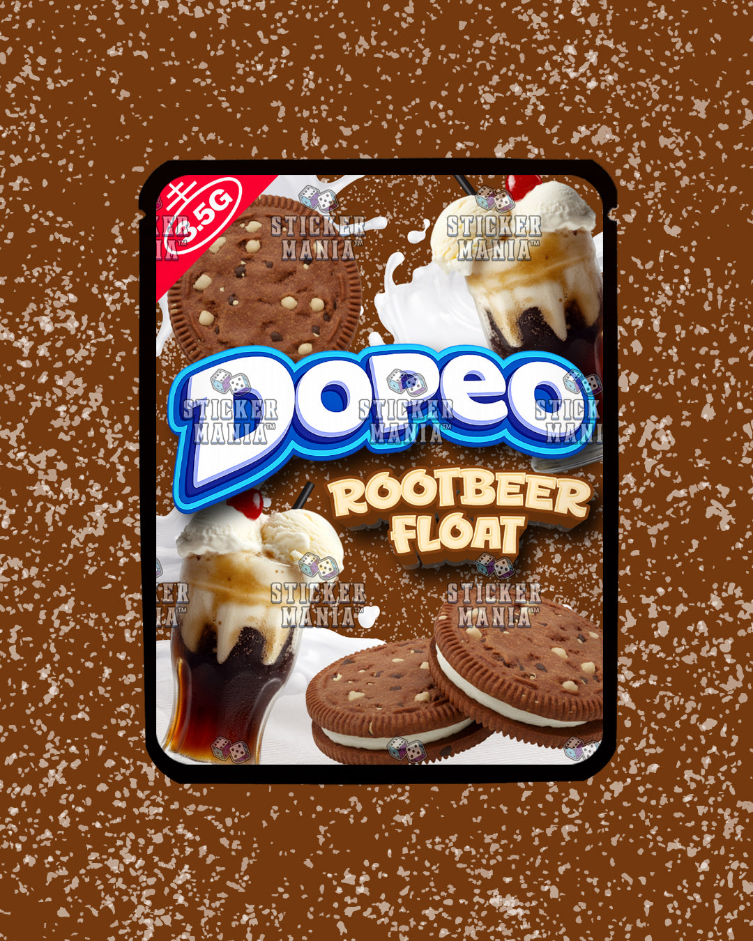 Dopeo Rootbeer Float | Pre-Made Sticker Bag | 3.5g