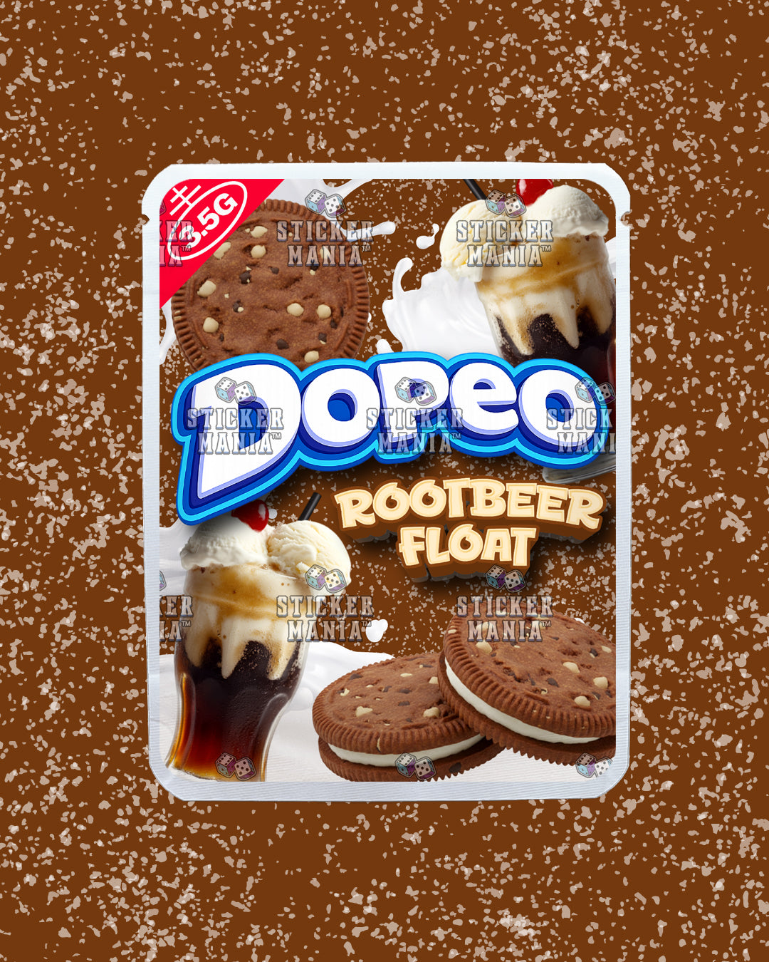 Dopeo Rootbeer Float | Pre-Made Sticker Bag | 3.5g