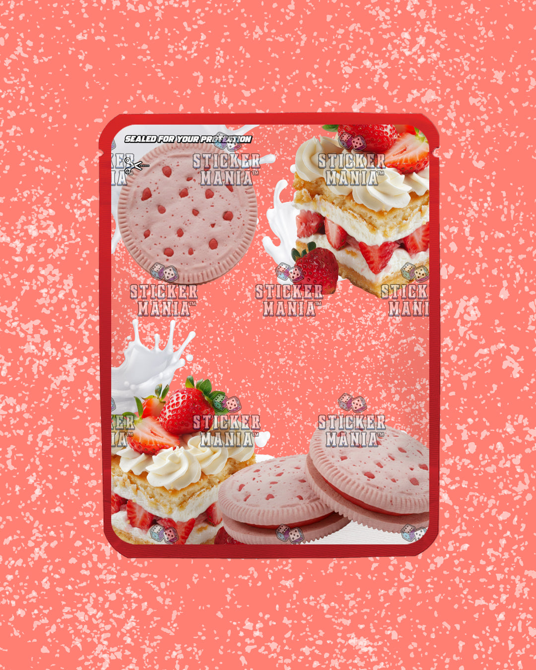Dopeo Strawberry Shortcake | Pre-Made Sticker Bag | 3.5g