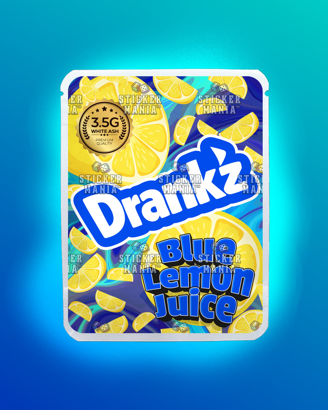 Drankz Blue Lemon Juice | Pre-Made Sticker Bag | 3.5g