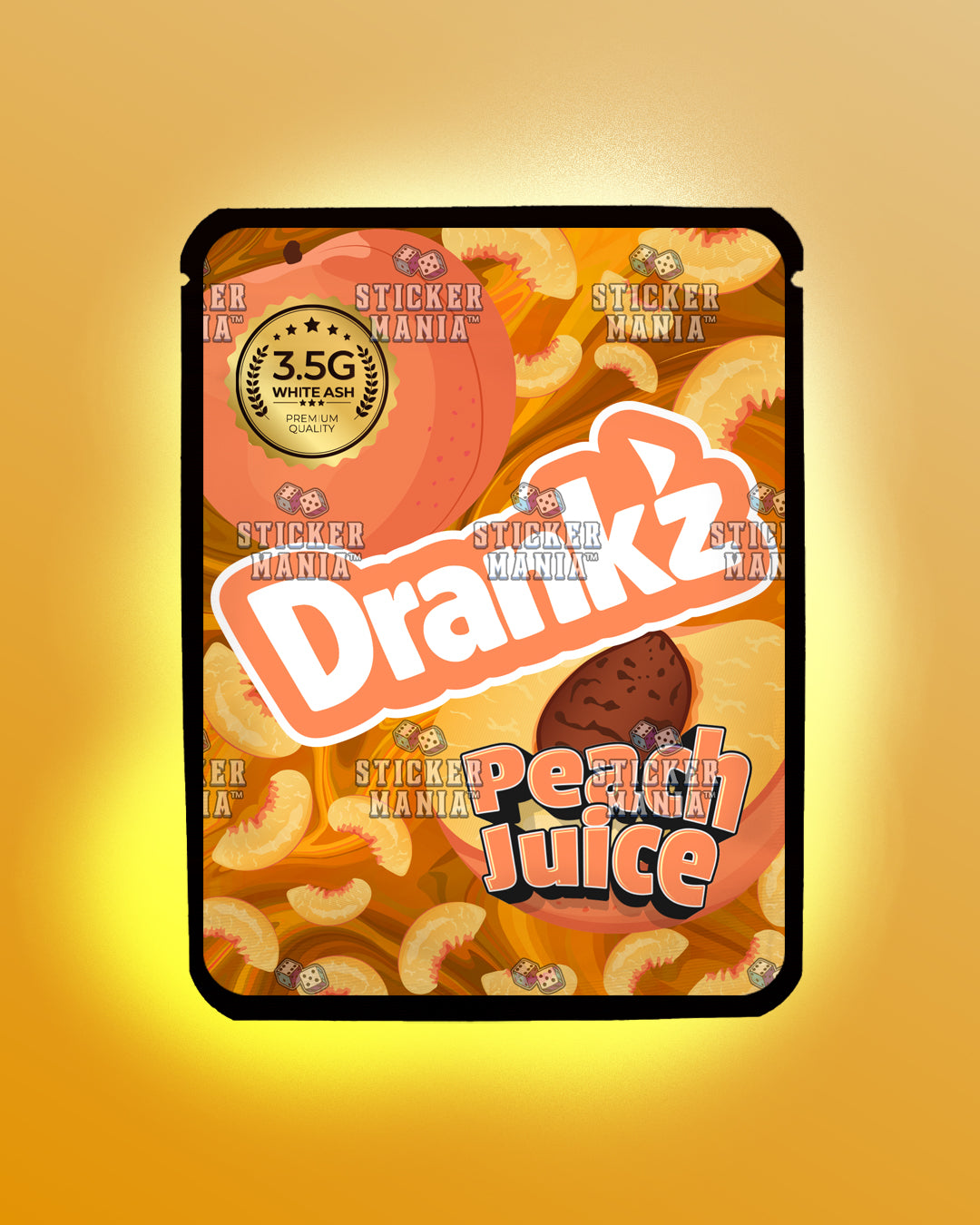Drankz Peach Juice | Pre-Made Sticker Bag | 3.5g