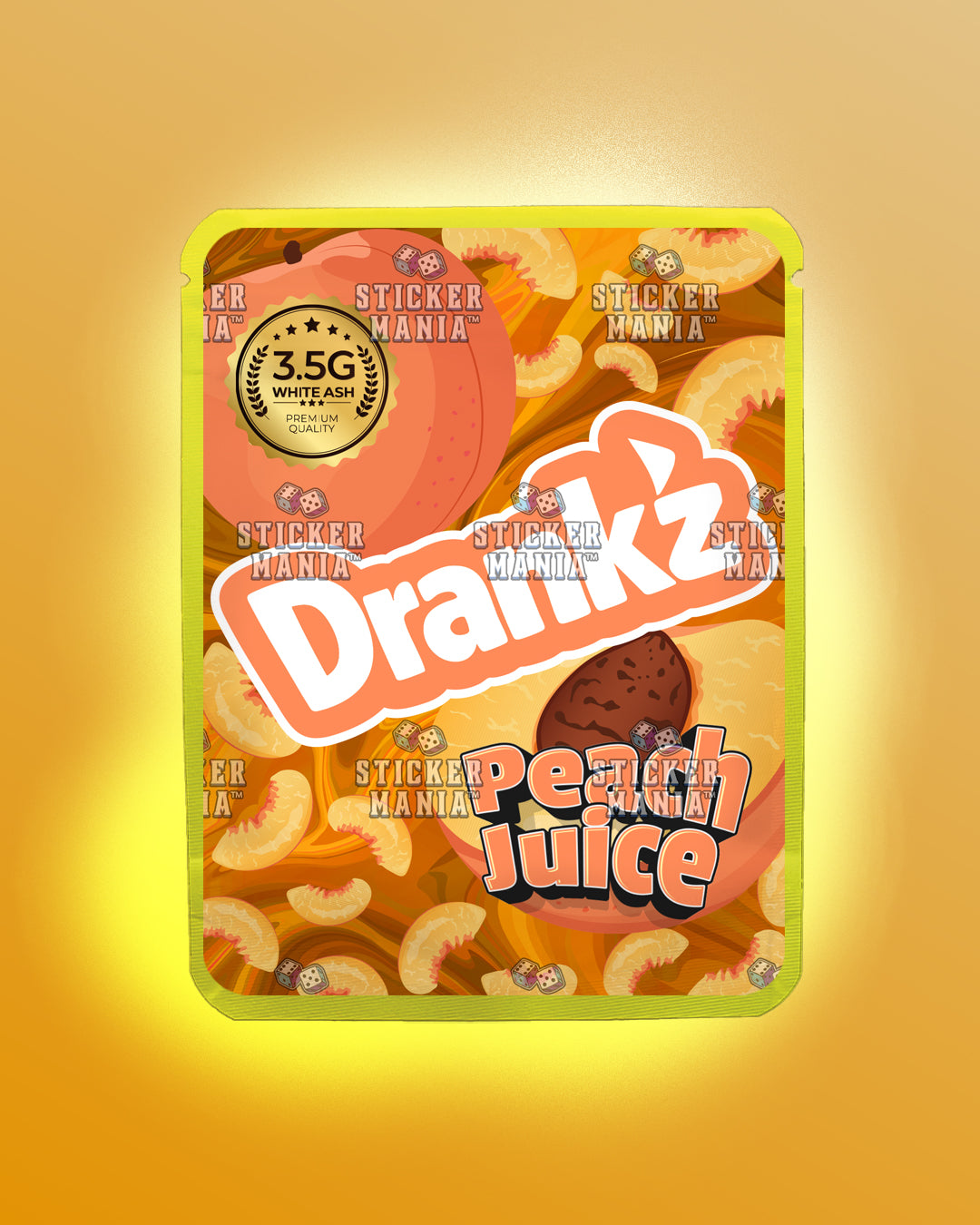 Drankz Peach Juice | Pre-Made Sticker Bag | 3.5g