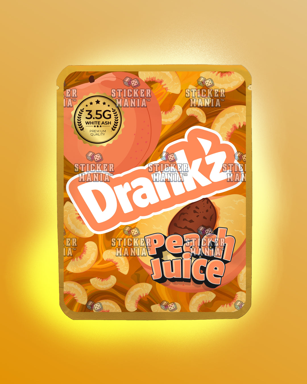 Drankz Peach Juice | Pre-Made Sticker Bag | 3.5g