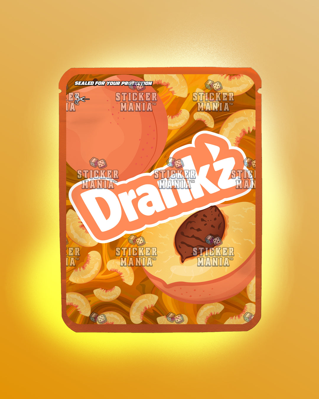 Drankz Peach Juice | Pre-Made Sticker Bag | 3.5g