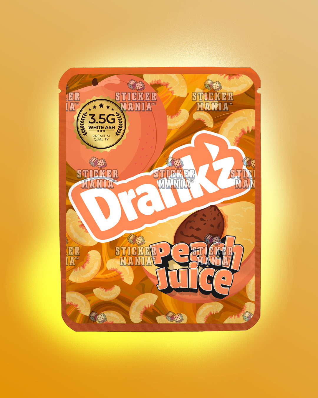 Drankz Peach Juice | Pre-Made Sticker Bag | 3.5g