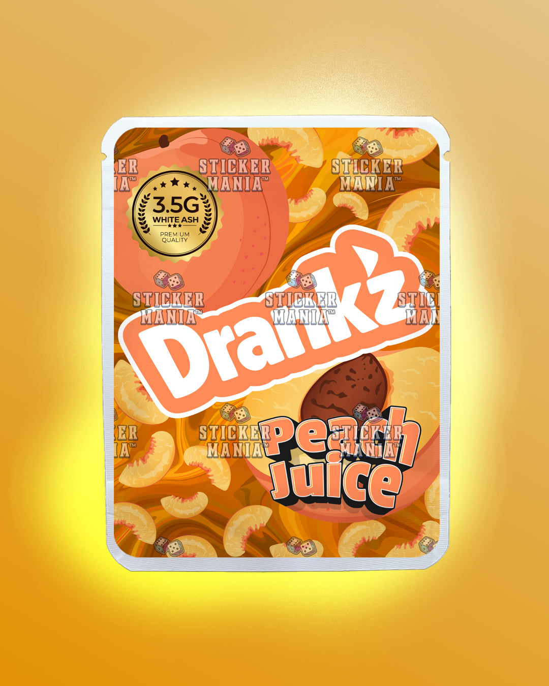 Drankz Peach Juice | Pre-Made Sticker Bag | 3.5g