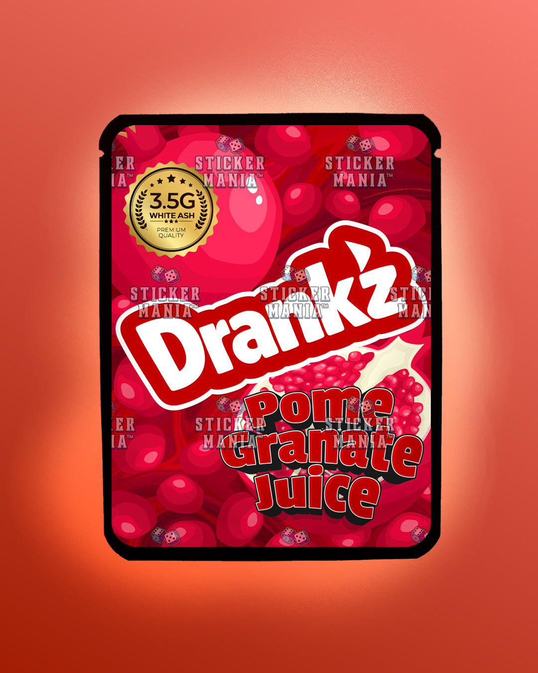 Drankz Pomegranate Juice | Pre-Made Sticker Bag | 3.5g