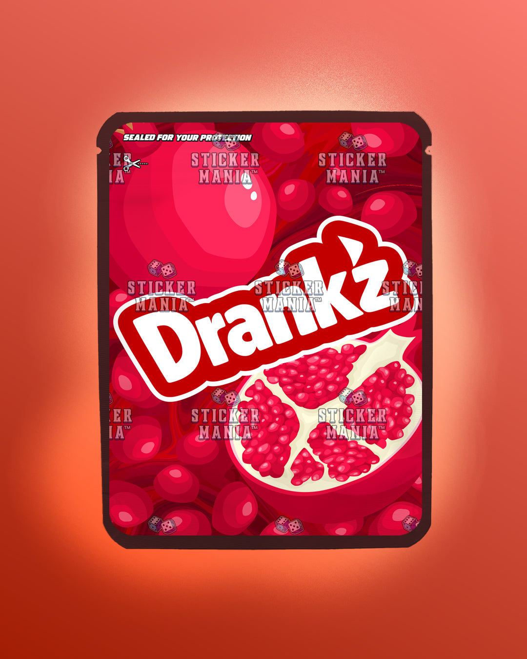Drankz Pomegranate Juice | Pre-Made Sticker Bag | 3.5g