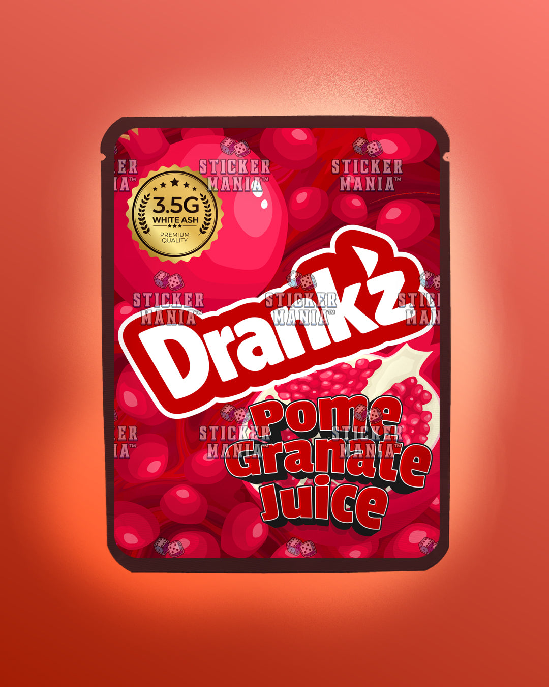 Drankz Pomegranate Juice | Pre-Made Sticker Bag | 3.5g