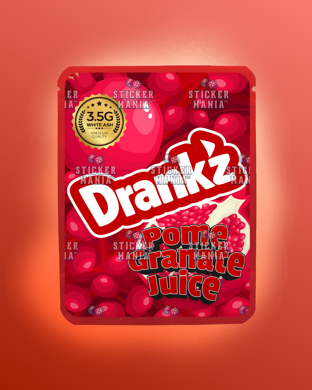 Drankz Pomegranate Juice | Pre-Made Sticker Bag | 3.5g