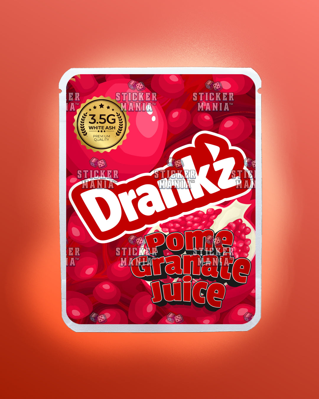 Drankz Pomegranate Juice | Pre-Made Sticker Bag | 3.5g