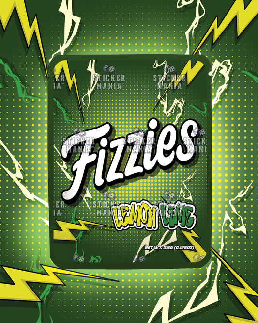 Fizzies Lemon Lime | Pre-Made Sticker Bag | 3.5g