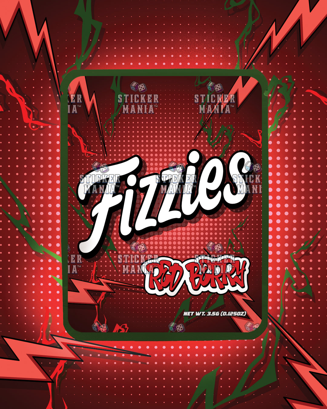 Fizzies Red Berry | Pre-Made Sticker Bag | 3.5g