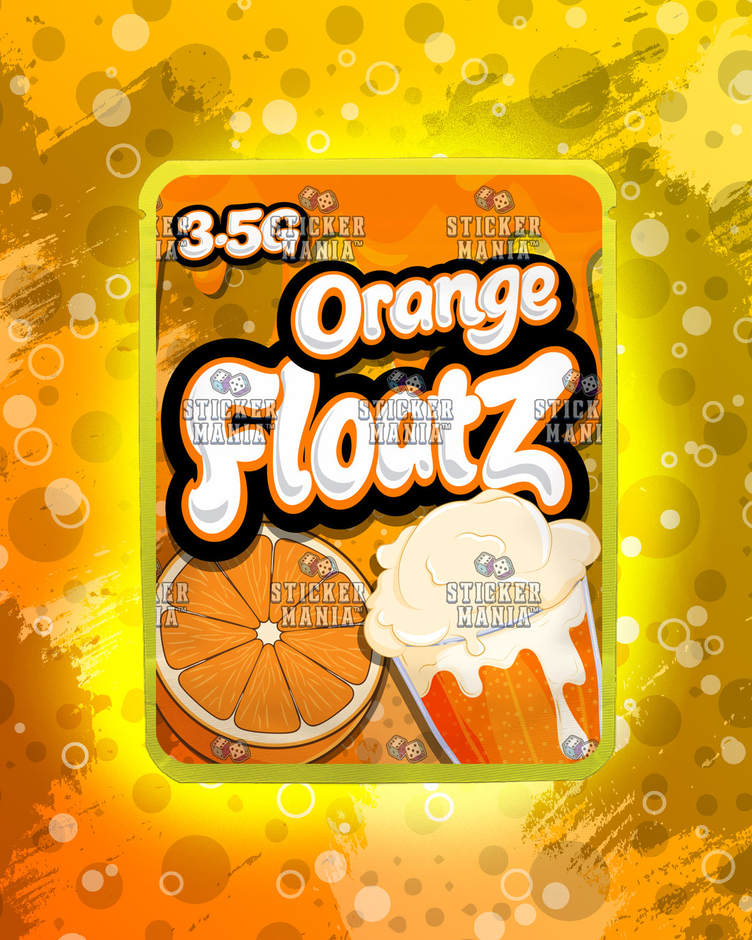 Floatz Orange | Pre-Made Sticker Bag | 3.5g
