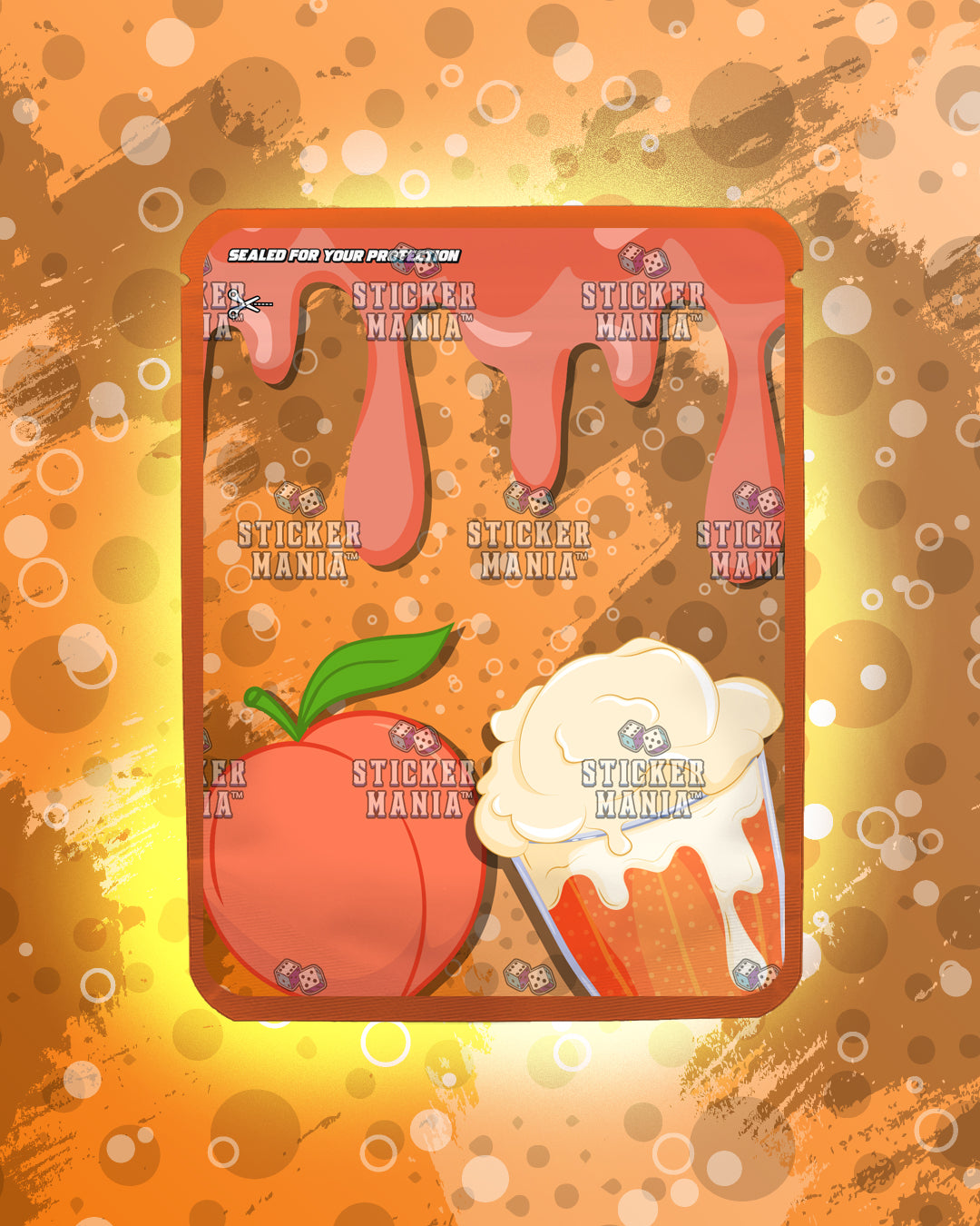 Floatz Peach | Pre-Made Sticker Bag | 3.5g