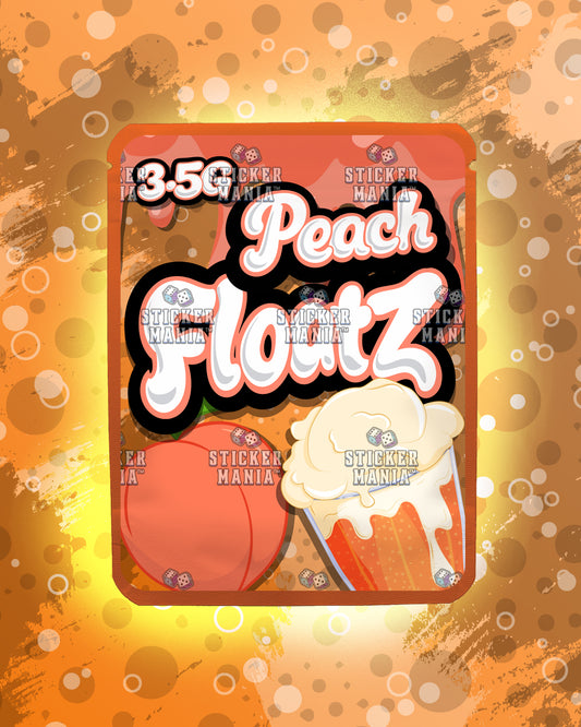 Floatz Peach | Pre-Made Sticker Bag | 3.5g
