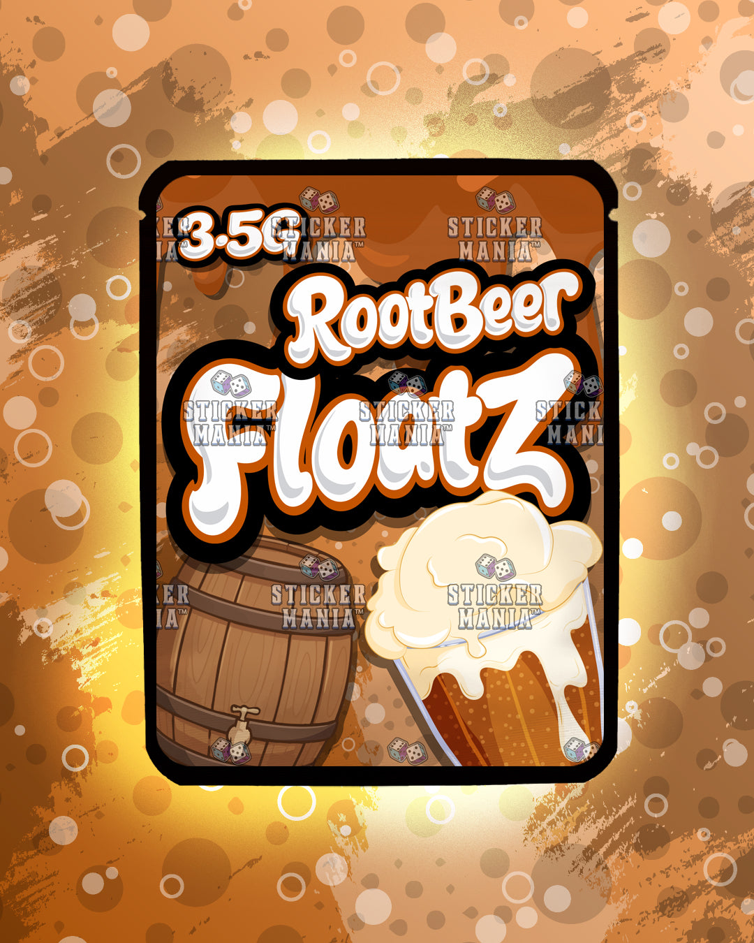Floatz Root Beer  | Pre-Made Sticker Bag | 3.5g