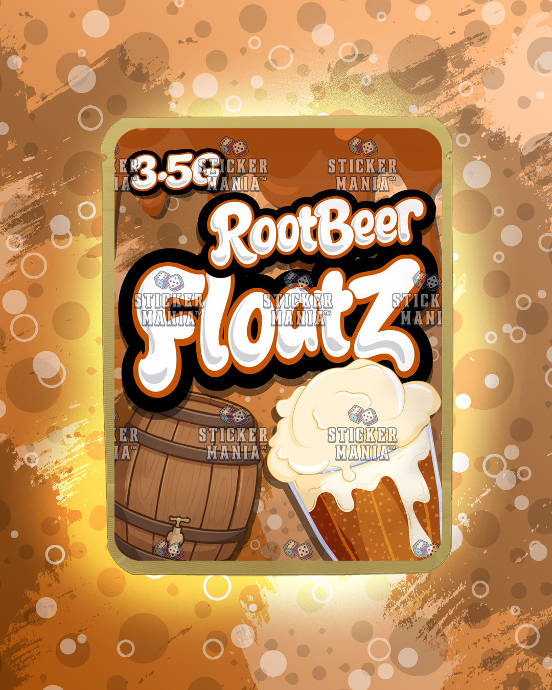 Floatz Root Beer  | Pre-Made Sticker Bag | 3.5g