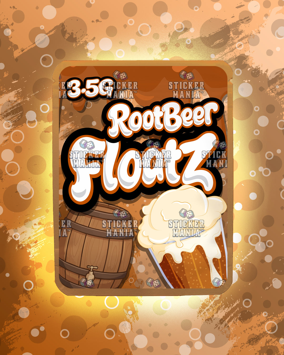 Floatz Root Beer  | Pre-Made Sticker Bag | 3.5g