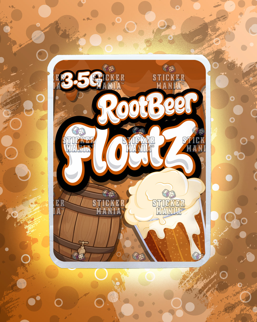 Floatz Root Beer  | Pre-Made Sticker Bag | 3.5g