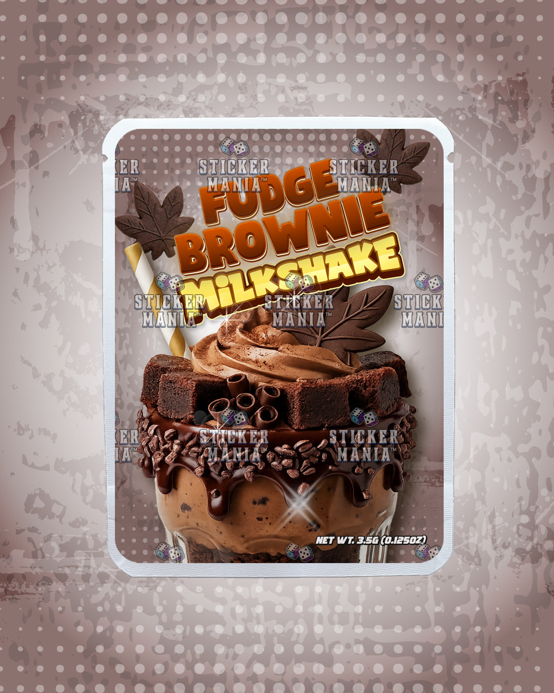 Milkshake Fudge Brownie | Pre-Made Sticker Bag | 3.5g
