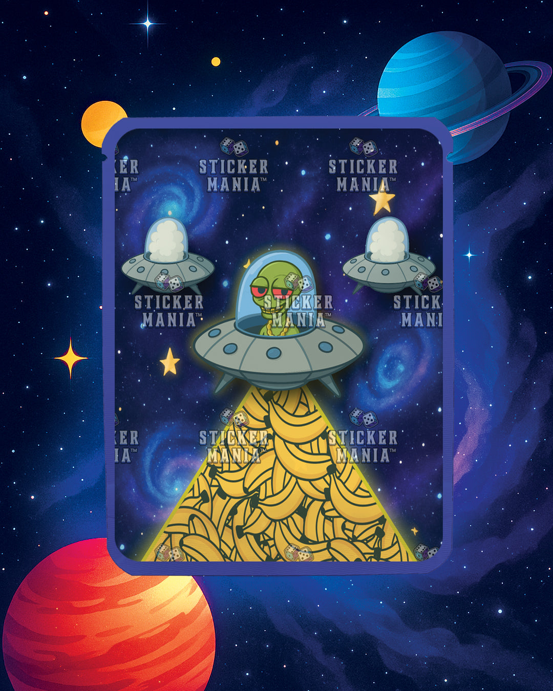 Galactic Gas Big Bang Banana | Pre-Made Sticker Bag | 3.5g