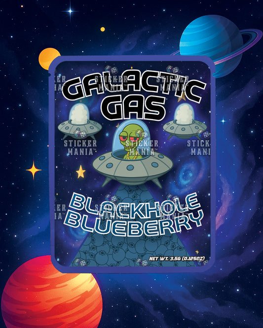 Galactic Gas Blackhole Blueberry | Pre-Made Sticker Bag | 3.5g