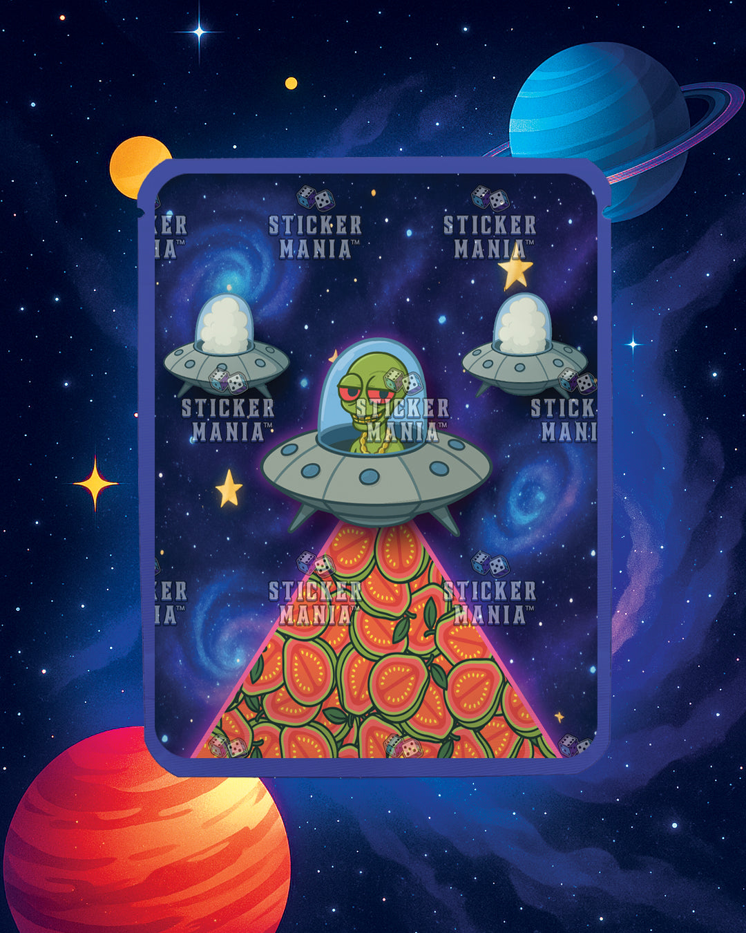 Galactic Gas Galaxy Guava | Pre-Made Sticker Bag | 3.5g