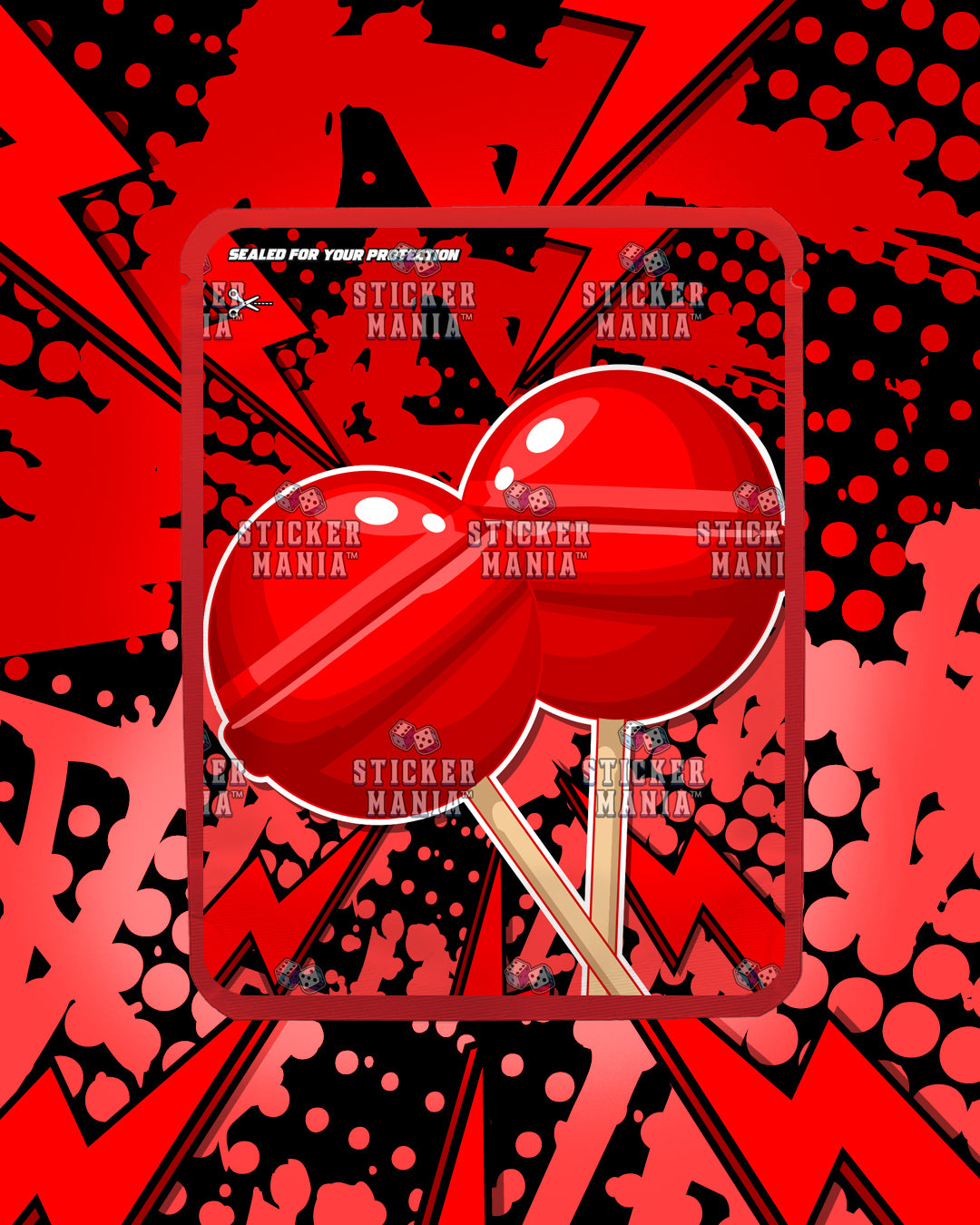 Gas Popz Cherry Burst | Pre-Made Sticker Bag | 3.5g