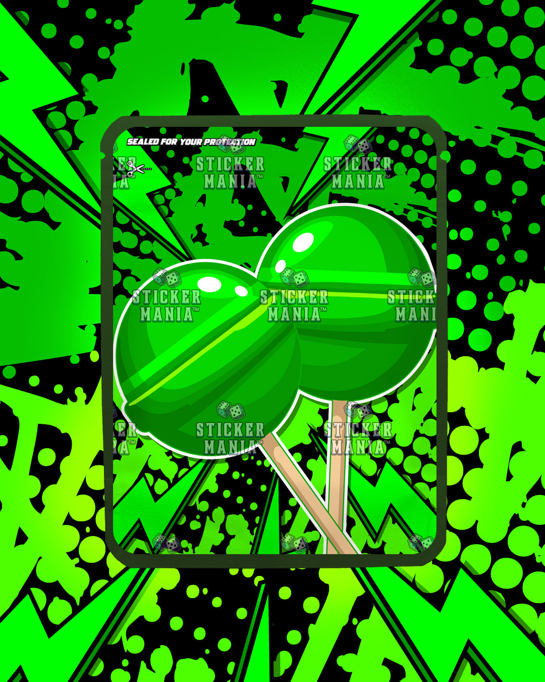 Gas Popz Krazy Kiwi | Pre-Made Sticker Bag | 3.5g
