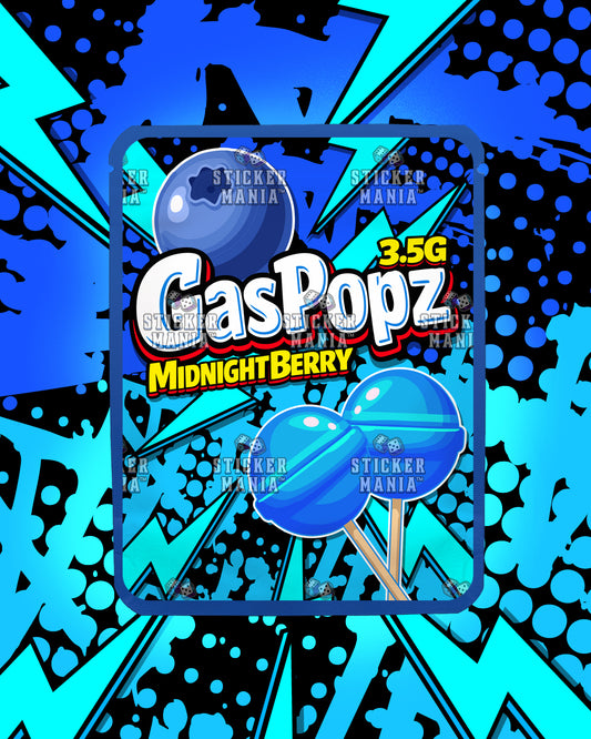 Gas Popz Midnight Berry | Pre-Made Sticker Bag | 3.5g