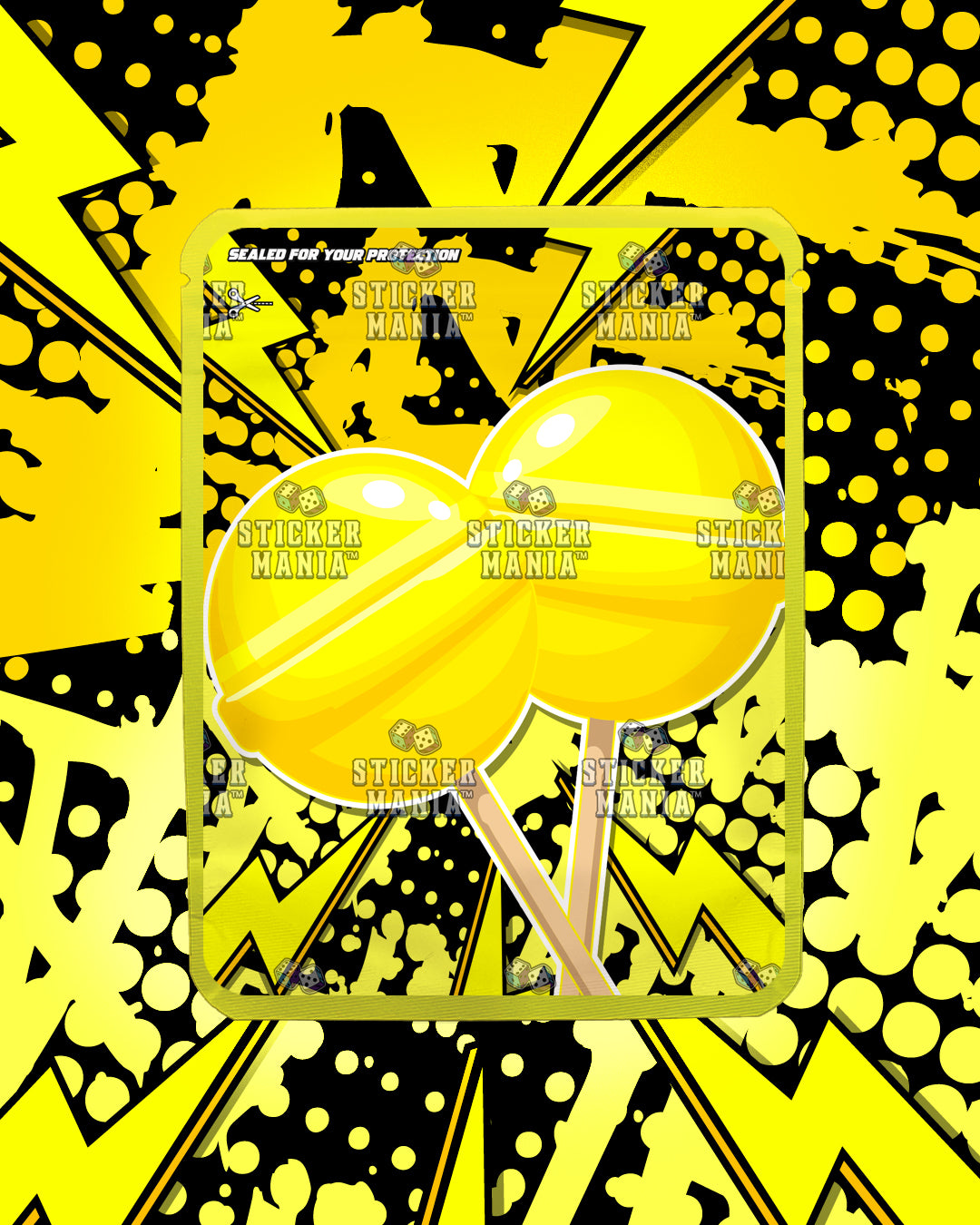 Gas Popz Sour Lemon | Pre-Made Sticker Bag | 3.5g