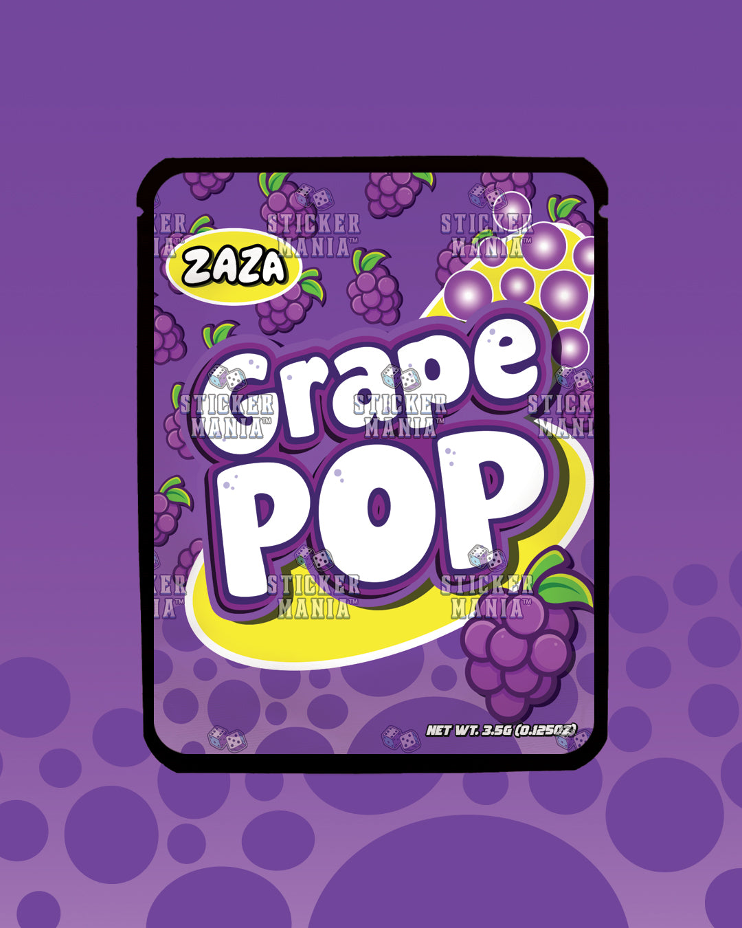 Grape Pop | Pre-Made Sticker Bag | 3.5g