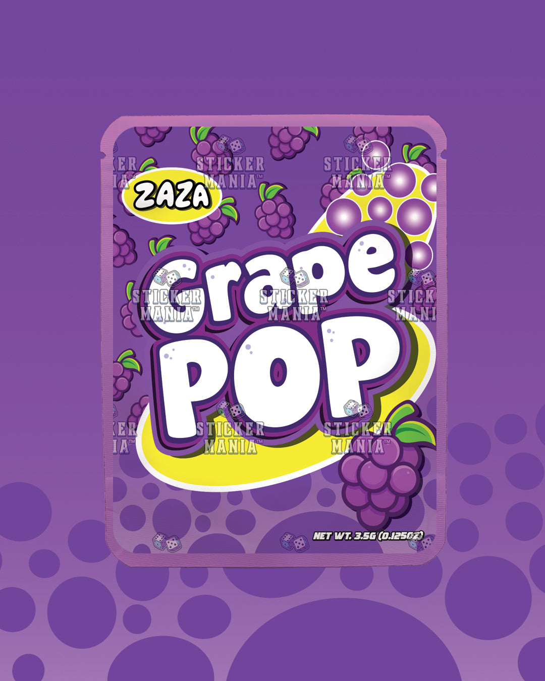 Grape Pop | Pre-Made Sticker Bag | 3.5g
