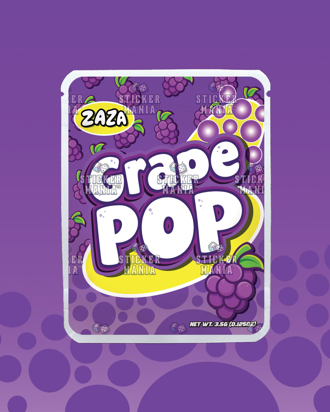 Grape Pop | Pre-Made Sticker Bag | 3.5g