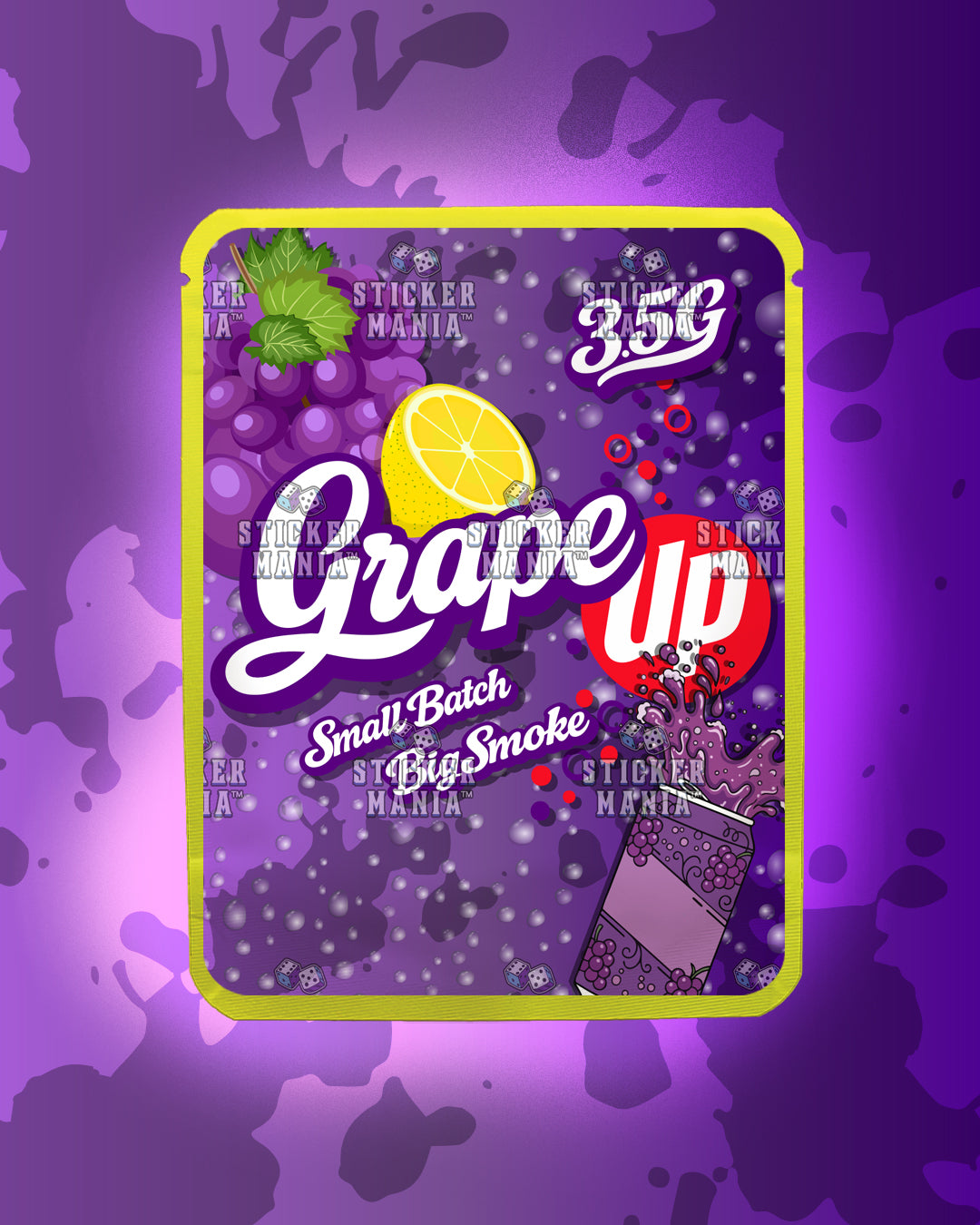 Grape Up | Pre-Made Sticker Bag | 3.5g