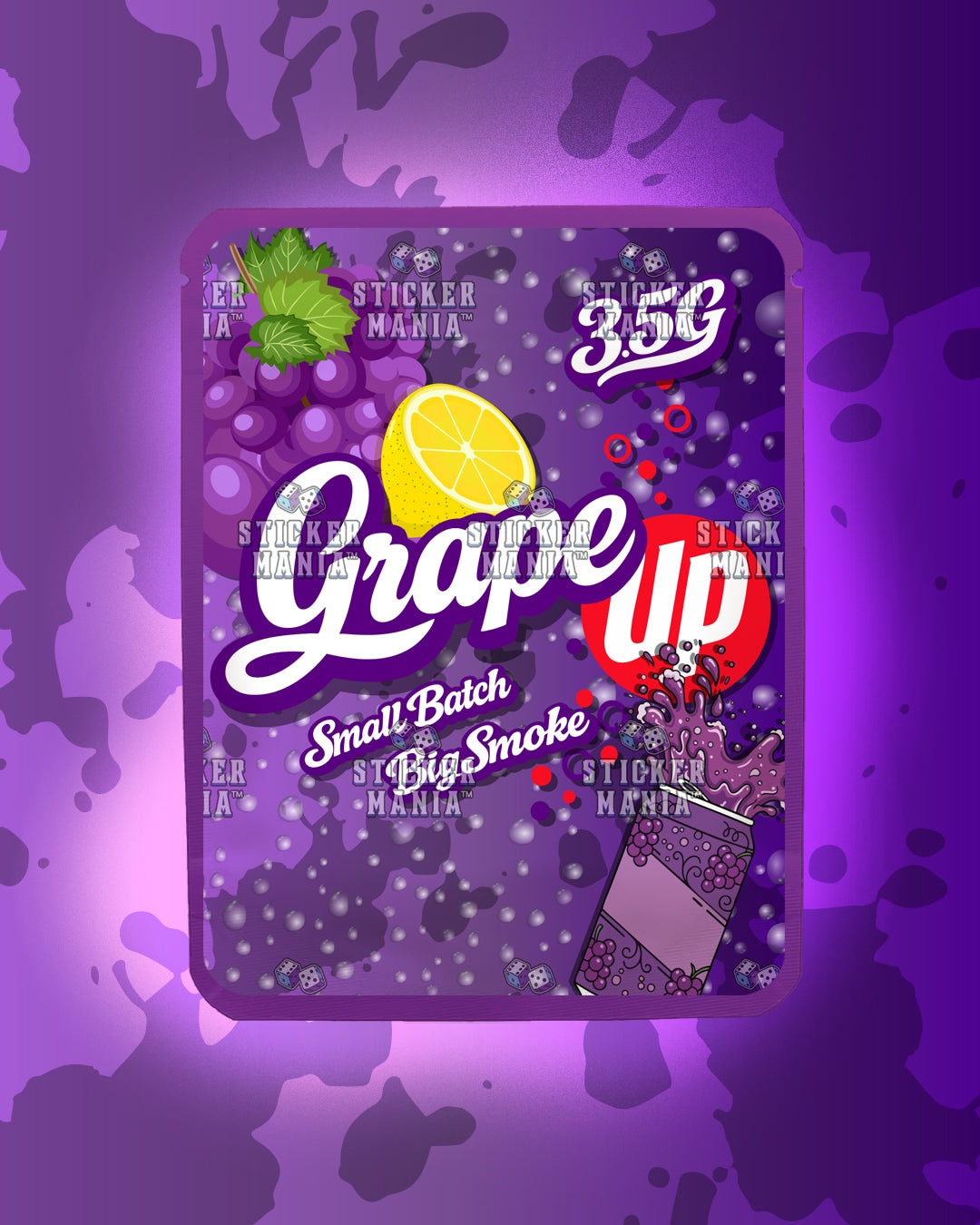 Grape Up | Pre-Made Sticker Bag | 3.5g