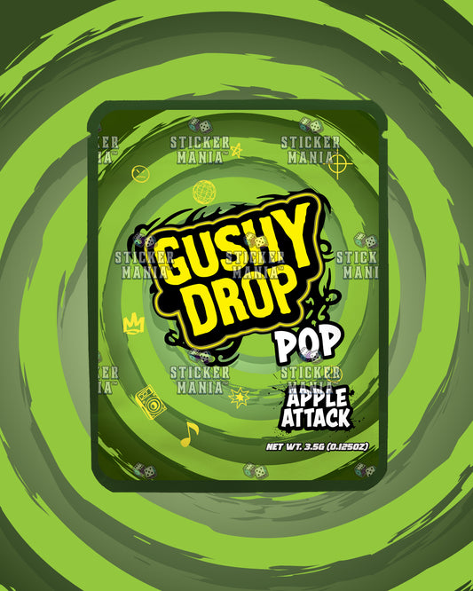 Gushy Drop Pop Apple Attack | Pre-Made Sticker Bag | 3.5g