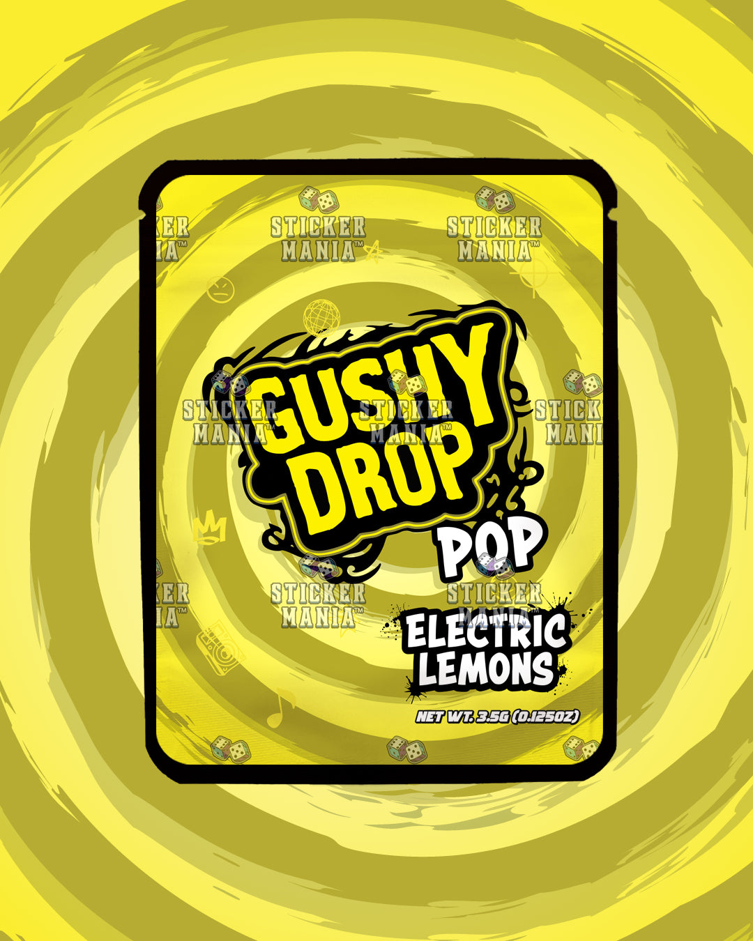 Gushy Drop Pop Electric Lemons | Pre-Made Sticker Bag | 3.5g