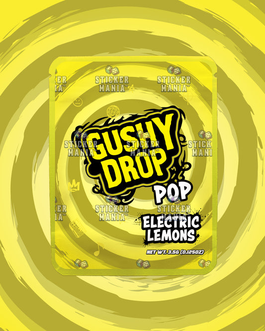 Gushy Drop Pop Electric Lemons | Pre-Made Sticker Bag | 3.5g