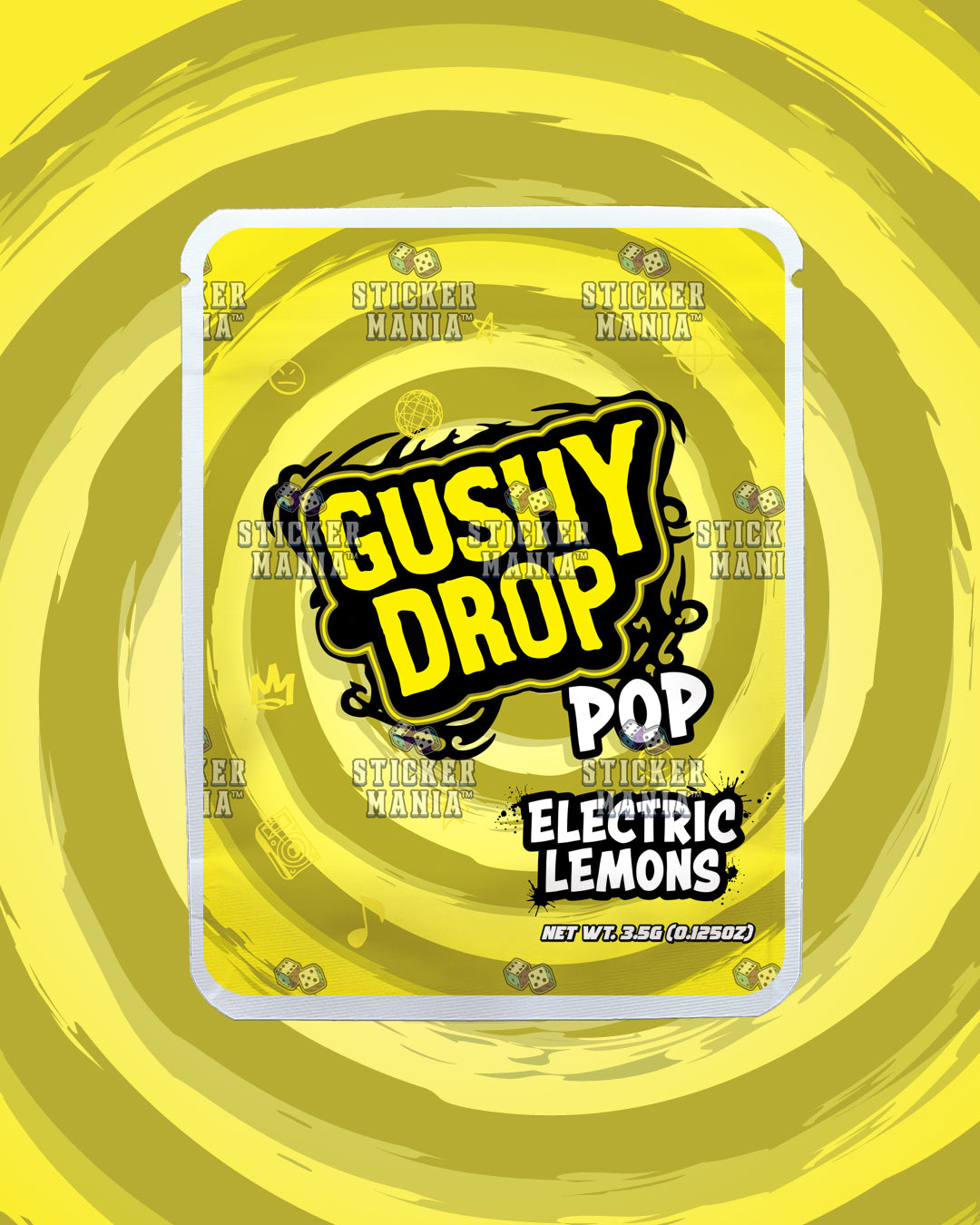 Gushy Drop Pop Electric Lemons | Pre-Made Sticker Bag | 3.5g