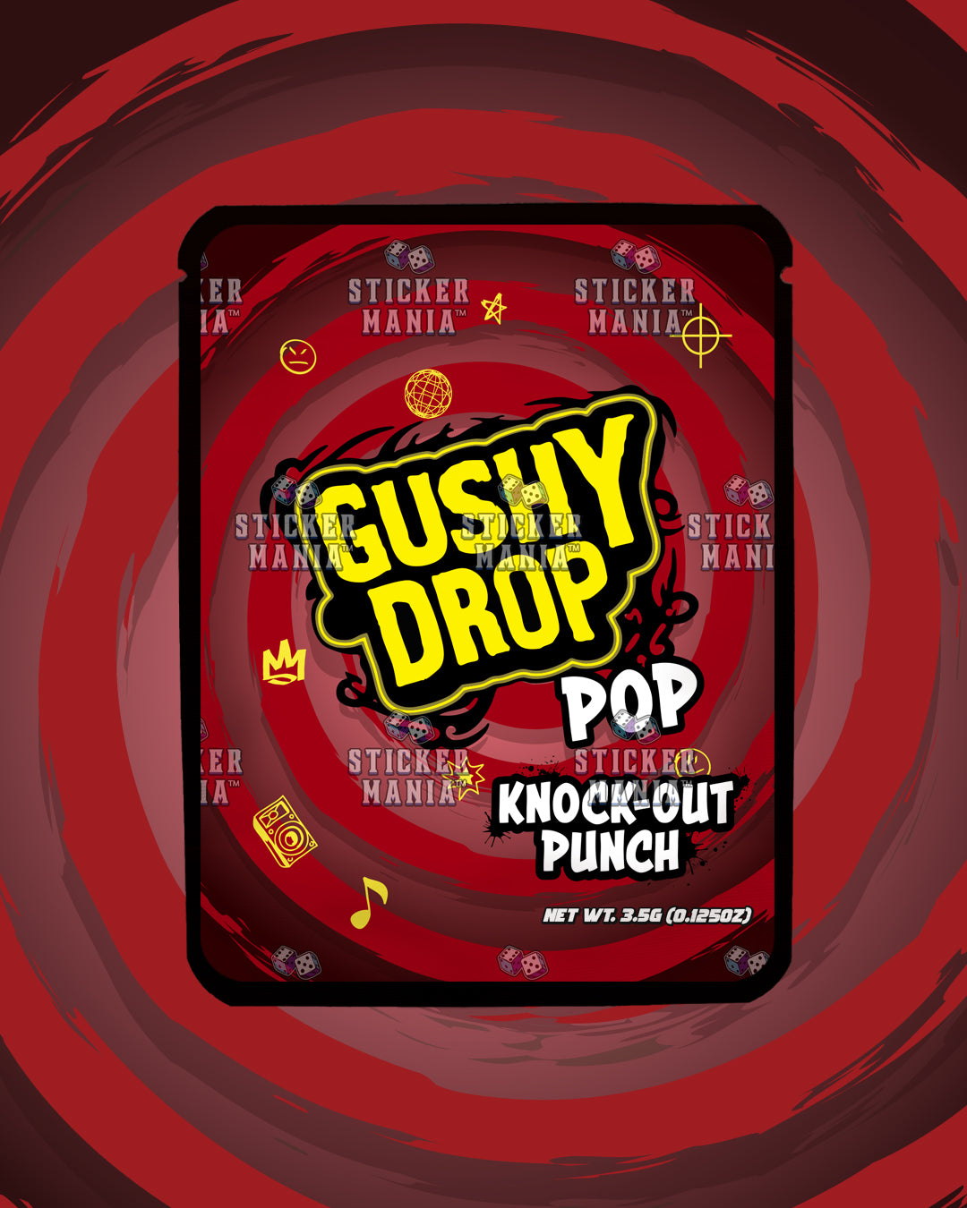 Gushy Drop Pop Knock-Out Punch | Pre-Made Sticker Bag | 3.5g