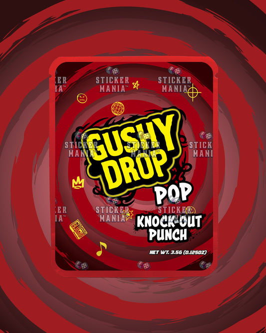 Gushy Drop Pop Knock-Out Punch | Pre-Made Sticker Bag | 3.5g