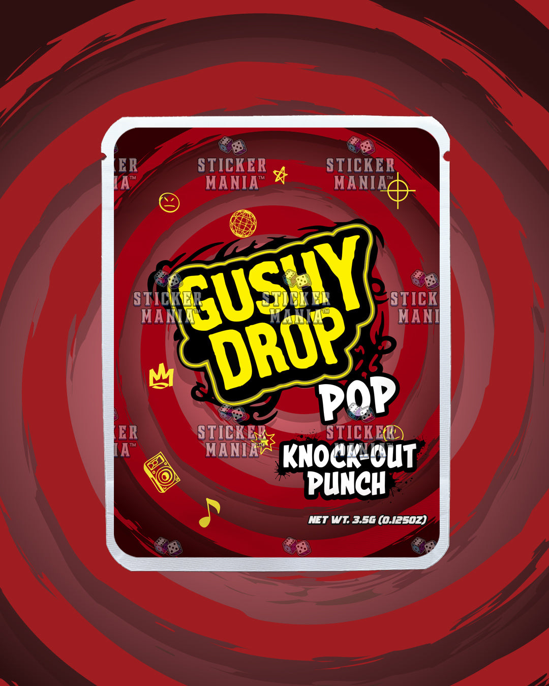 Gushy Drop Pop Knock-Out Punch | Pre-Made Sticker Bag | 3.5g