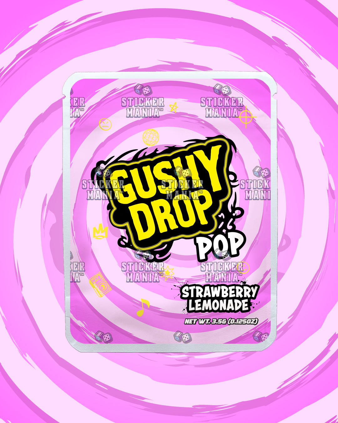 Gushy Drop Pop Strawberry Lemonade | Pre-Made Sticker Bag | 3.5g